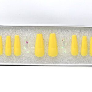 Press On Nails Long Coffin Shape "Timid Wings "